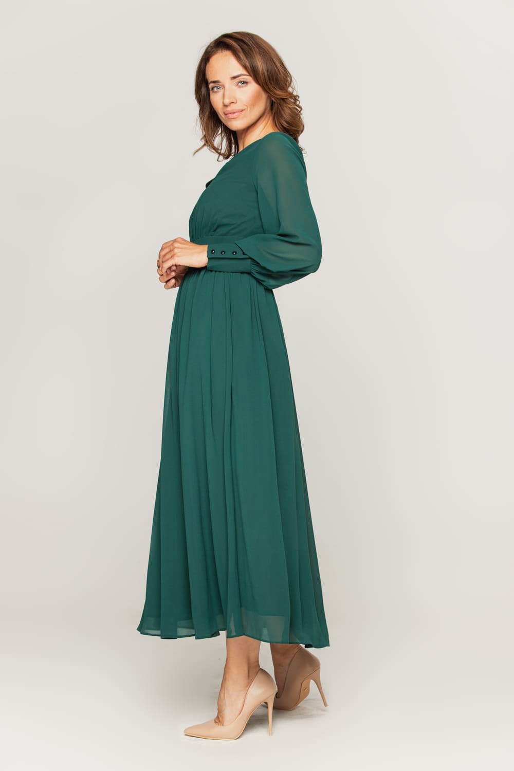 Zielona elegancka sukienka