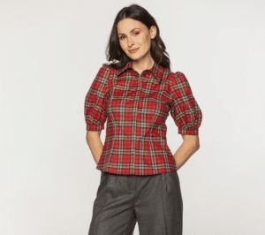 Wizualizacja kobiety w koszuli w kratę