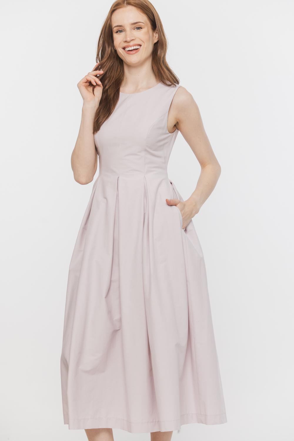 cotton formal dress Aurora Ruched Organic Cotton Maxi Dress