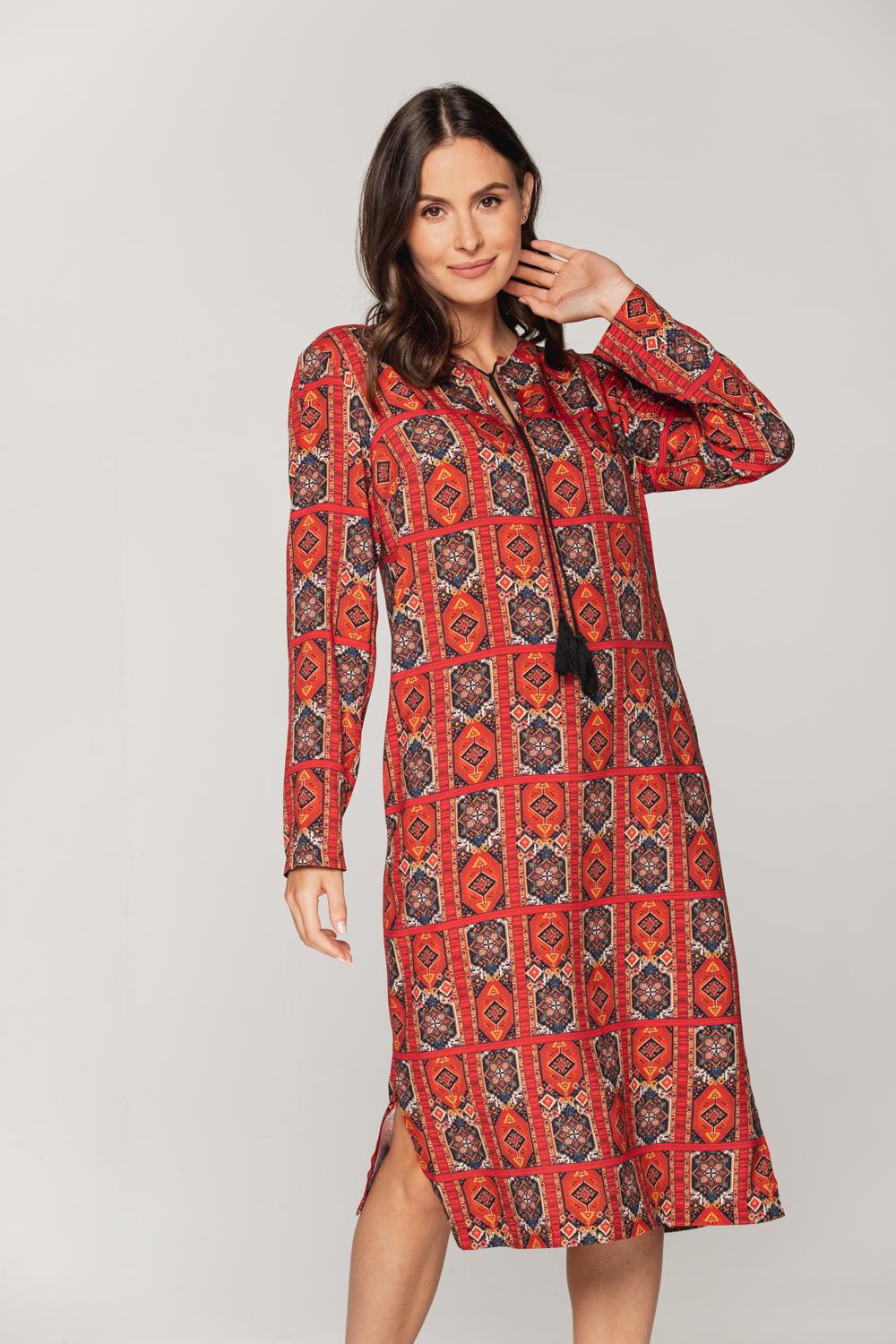 Sukienka w orientalny print