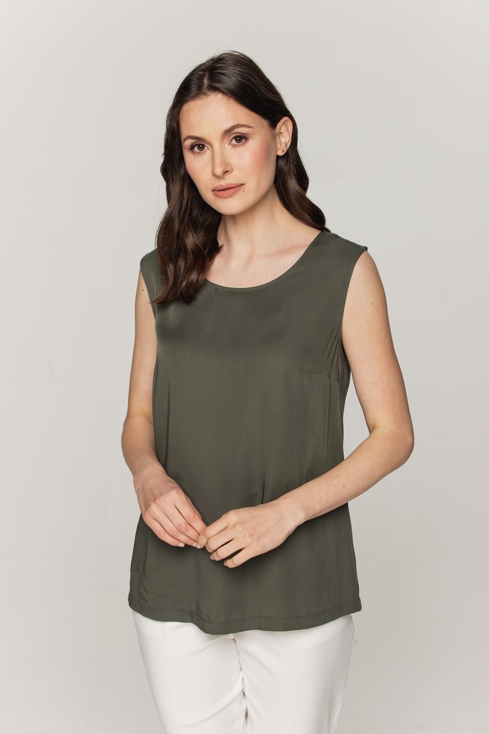 Top w kolorze khaki