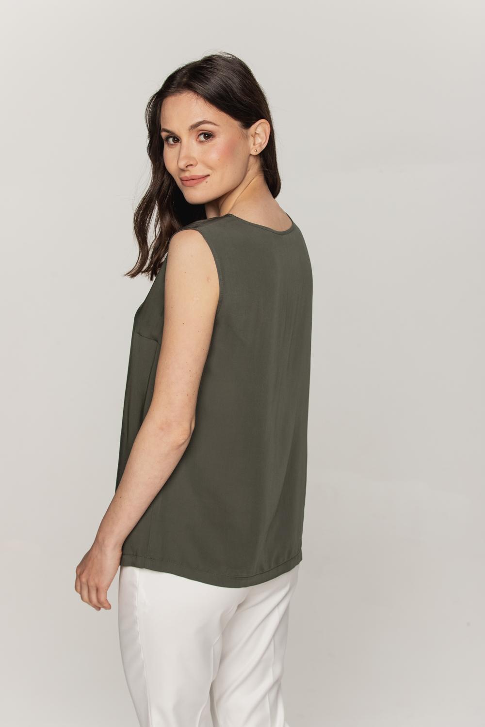 Top w kolorze khaki