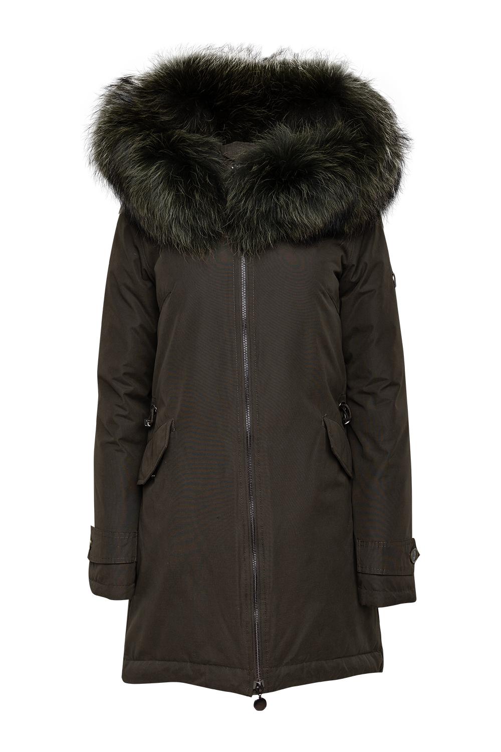 Ciemnozielona kurtka typu parka