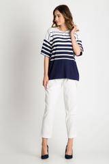 Oversize'owa bluzka w paski