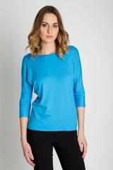 Niebieska bluzka z rękawem 3/4