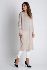 Długi sweter w kolorze ecru