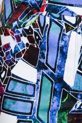 Wzorzyste spodnie z kieszeniami na przodzie