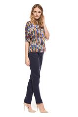 Patterned blouse with 3/4 sleeves