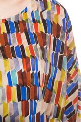 Patterned blouse with 3/4 sleeves