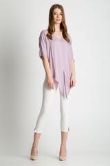 Luźna bluzka z wiązaniem u dołu