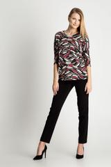 Wzorzysta bluzka z rękawami 3/4