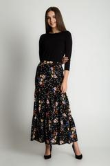 Wiosenna spódnica maxi w kwiaty
