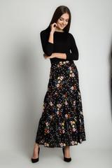 Wiosenna spódnica maxi w kwiaty