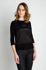 Czarna bluza z rękawem 3/4