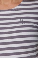 Bawełniana bluzka w paski z delikatnym logo BC