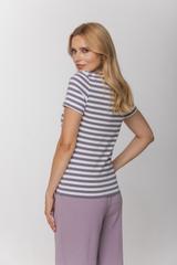 Bawełniana bluzka w paski z delikatnym logo BC