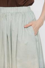 Bawełniana marszczona spódnica z malarskim printem