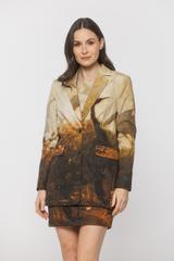 Bawełniana prosta marynarka z linii Bialcon Art