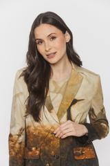 Bawełniana prosta marynarka z linii Bialcon Art