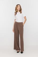 Bawełniany biały t-shirt z okrągłym dekoltem