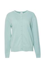 Bawełniany miętowy sweterek o prostym fasonie