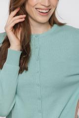 Bawełniany miętowy sweterek o prostym fasonie