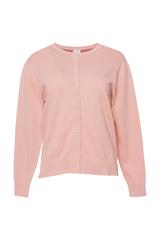 Bawełniany różowy sweterek o prostym fasonie