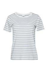 Bawełniany t-shirt w biało-błękitne paski