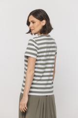 Bawełniany t-shirt w zielone paski