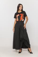 Cotton T-shirt with a contrasting print