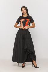 Cotton T-shirt with a contrasting print