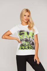 Bawełniany t-shirt z napisem