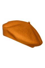 Miodowy beret z wełny