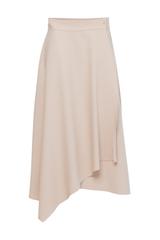 Beżowa asymetryczna spódnica w eleganckim wydaniu