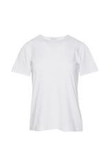 Biały t-shirt z subtelnym haftem logo BC