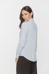 Błękitna koszula z lekkiej tkaniny wiskozowej