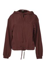 Bluza z tkaniny modalowej w kolorze kasztanowym