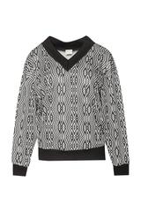 Bluza z wzorzystej sweterkowej dzianiny