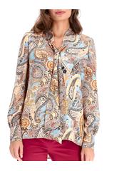 Pastelowa bluzka z wiązaniem