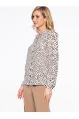 Damska koszula z bufkami i mankietami