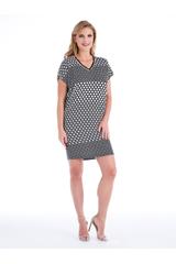 Wiskozowa tunika z dekoltem V