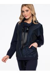 Granatowa bluza z tasiemkami