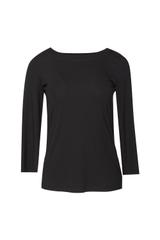 Bluzka basic z rękawem 3/4 w kolorze czarnym
