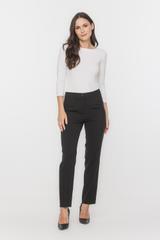 Bluzka basic z rękawem 3/4 w kremowym odcieniu