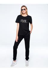 Casualowa bluzka z napisem