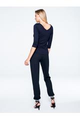 Bluzka z nadrukiem, perełkami i kryształkami