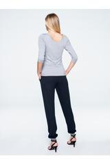 Szara bluzka z perełkami