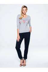 Modna bluzka z elastycznej tkaniny