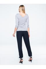 Modna bluzka z elastycznej tkaniny