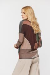 Bluzka w jesiennych kolorach z dzianiny wiskozowej